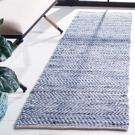 Safavieh 6 x 6 ft. Natural Flat Weave Square Area Rug, Blue & Light Grey NAT346L-6SQ